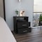 Tuhome Napoles Nightstand, Superior Top, Two Drawers, One Shelf, Black MLW4760 - alternate 1